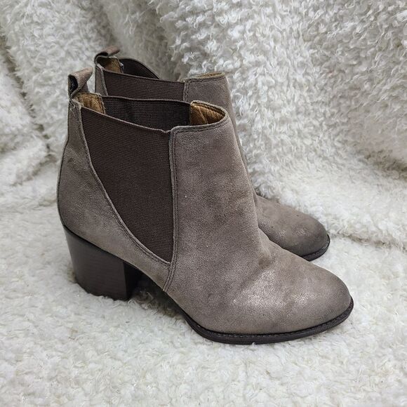 Sofft Metalic Tan Leather Ankle Boots sz 7‎ - Picture 1 of 10